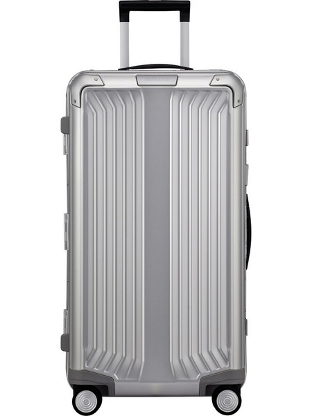 Samsonite Lite-Box Alu Trunk 132693-1004 Βαλίτσα Μεγάλη 74x37x37cm με 4 Ρόδες Ασημί