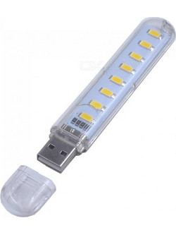 USB Mini Light με 8 λαμπτήρες led 10cm