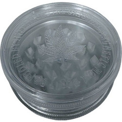 ΤΡΙΦΤΗΣ-GRINDER ΠΛΑΣΤΙΚΟΣ 55 Χ 23mm 2 ΘΕΣΕΩΝ ΔΙΑΦΑΝΟΣ