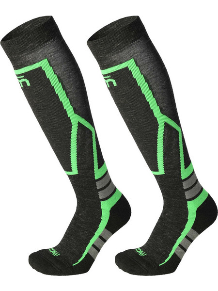MICO 2600 Medium weight Warm control - Παιδικές κάλτσες Ski - Black Green