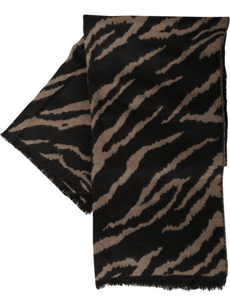 Only KATHRINE ANIMALPRINT SCARF Μαύρο / Μπέζ