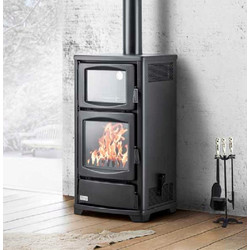 Teba Hydrotherm TS-16 Ατσάλινη Ξυλόσομπα με Φούρνο 8kW