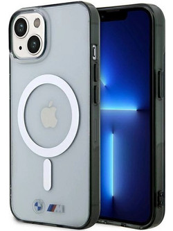 BMW Silver Ring MagSafe Back Cover Transparent (iPhone 14 Plus)