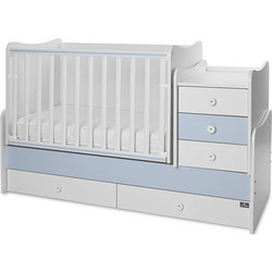 Lorelli Maxi Plus New Πολυμορφική Κούνια με Στρώμα 62x110cm White Baby Blue 10150300039A
