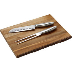 Set3 Soul Kitchen Πλατώ Σερβιρίσματος Ξύλινο για Ψητά 38x28 cm
