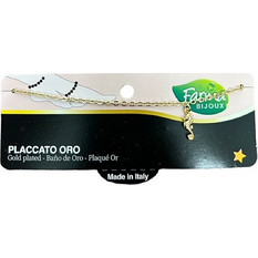 Farma Bijoux Foot Bracelet Golden Chain with Hippocampus 23cm