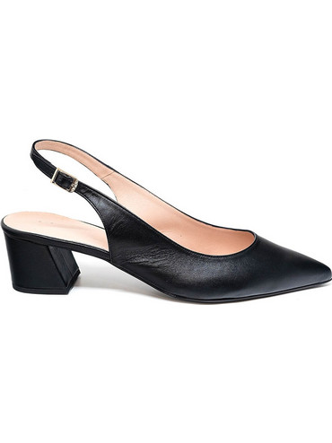 Bigshoes MX9123-01 Δερμάτινη Γόβα Μαύρο 5.5cm