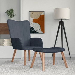 vidaXL Πολυθρόνα Relax με Υποπόδιο Βελούδινη Γκρι 327667