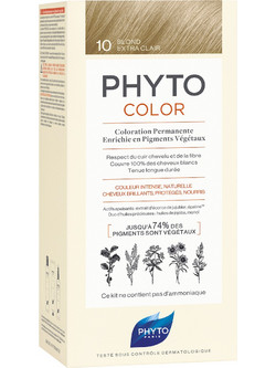 Phyto Phytocolor 10 Κατάξανθο Πλατινέ Φυτική Μόνιμη Βαφή Μαλλιών Χωρίς Αμμωνία 50ml
