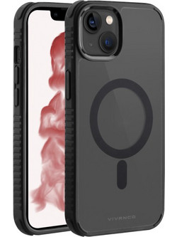 VIVANCO MAG SOLID ELITE COVER IPHONE 14 PLUS semi-transparent black backcover