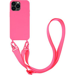 VIVANCO NECKLACE COVER IPHONE 13 PRO pink backcover