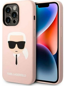 Karl Lagerfeld Karl`s Head MagSafe Back Cover Light Pink (iPhone 14 Pro Max)