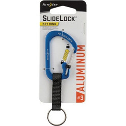 Carabiner 3 Slidelock Keyring Aluminium Blue Nite Ize