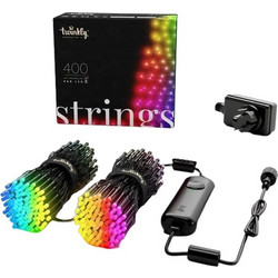 400 Smart LED RGB Twinkly Strings (TWS400STP-BEU) Κανονική Διάταξη, με Mαύρο Καλώδιο, Βluetooth, WiFi, Dimmer Και Έλεγχο μέσω Κινητού Τηλεφώνου TWS400STP-BEU