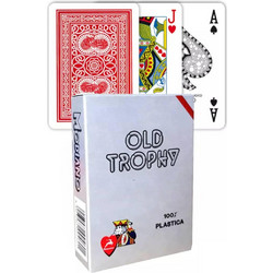 Modiano Old Trophy Τράπουλα Πλαστική Κόκκινη 300462