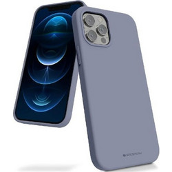 GOOSPERY SILICONE CASE FOR IPHONE 12/12 PRO (LAVENDER GREY)