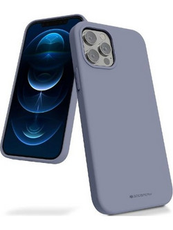 GOOSPERY SILICONE CASE FOR IPHONE 12/12 PRO (LAVENDER GREY)