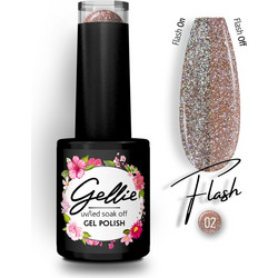 Gellie Flash 02 Glitter Ημιμόνιμο Βερνίκι Νυχιών 10ml