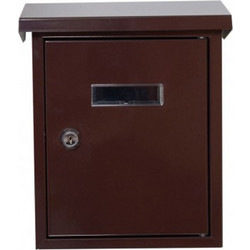 Import Hellas Γραμματοκιβώτιο Μεταλλικό Καφέ 19x6x25.5cm TX-082 BROWN