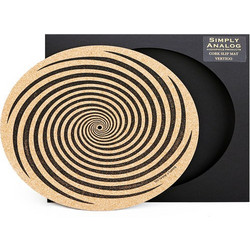 Simply Analog Turntable Cork Mat with print-Vertigo