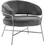 HomeMarkt Πολυθρόνα Βελούδινη Γκρι Trudi HM8639.01