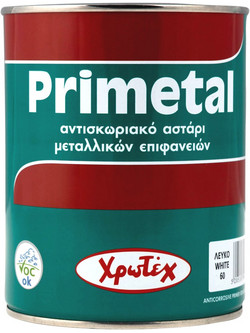 Χρωτέχ Primetal 60 Αντισκωριακό Αστάρι Διαλύτου Λευκό 0.75lt