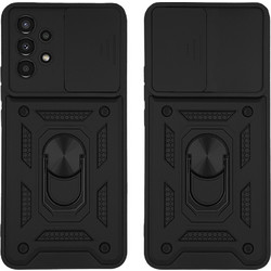 Sonique Ring Armor CamPro Back Cover Black (Samsung Galaxy A13 4G)