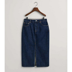 Gant Μίντι Φούστα Τζιν Ψηλόμεση Pencil Navy Μπλε 3GW4400103