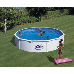Gre Fidji KIT550ECO Πισίνα Πλαστική με Μεταλλικό Σκελετό Φ550x120cm