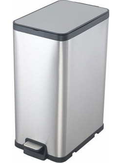 Κάδοι inox με πεντάλ χωρητικότητας 5L και εσωτερικό κάδο διαστάσεων 29,5x20x33cm