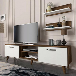 Megapap Έπιπλο Τηλεόρασης Ξύλινο Λευκό Μ150xΠ30xΥ40.6cm Colin GP042-0007,1