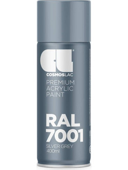 Cosmoslac Premium Acrylic Paint Σπρέι Βαφής Silver Grey RAL7001 Gloss 400ml