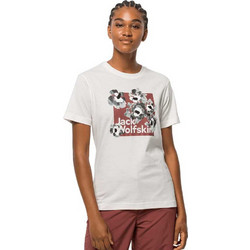 JACK WOLFSKIN Κοντομάνικη Μπλούζα FLORELL BOX T W WHITE γυναίκες