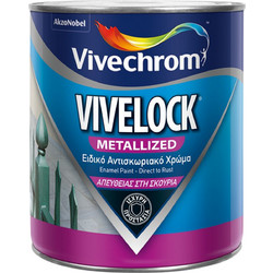 Vivechrom Vivelock Βερνικόχρωμα Διαλύτου Μετάλλου 701 Ασημί Metallized 0.75lt