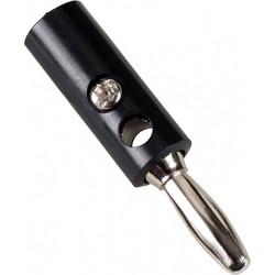 POWERTECH βύσμα μπανάνα plug CAB-V038, αρσενικό, 4.5mm, μαύρο, 4τμχ CAB-V038