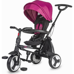 Smart Baby Coccolle Spectra Τρίκυκλο Ποδήλατο Αναδιπλούμενο με Σκίαστρο & Χειρολαβή για 12+ Μηνών Magenta