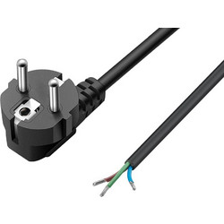 POWERTECH καλώδιο τροφοδοσίας CAB-P037, Copper, 3x 0.75mm 1.8m, μαύρο