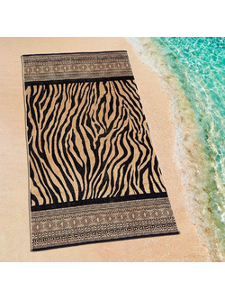Lino Home African Πετσέτα Θαλάσσης Καφέ 86x160cm