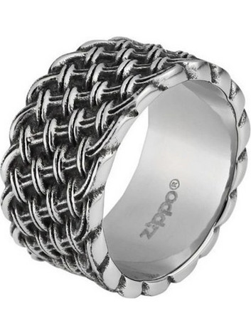 Zippo Ανδρικό Δαχτυλίδι από Ατσάλι Ασημί 2.006.25