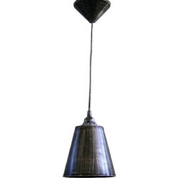 Heronia Lighting FUN-01 1/L Conos Κρεμαστό Φωτιστικό Οροφής Μονόφωτο Ασημί 31-0018