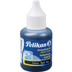 Pelikan Stempelfarbe 84 wasserfest schwarz 30 ml geeignet fr Gummistempel fr Gewebe Leder Holz Metall 1 Stck (351460)