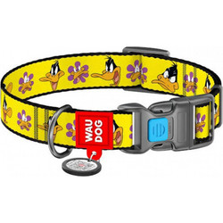 Waudog Looney Tunes Daffy Duck Plastic Κολάρο Σκύλου Κίτρινο 2x24-40cm