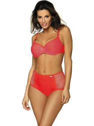 Marko Bikini Set με Ενίσχυση Ψηλόμεσο Κόκκινο M-477-113121