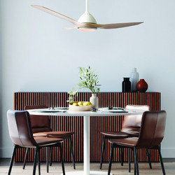 Aca FANKVN30G Ανεμιστήρας Οροφής 132cm 40W με Φως & Τηλεχειριστήριο Λευκός Καφέ