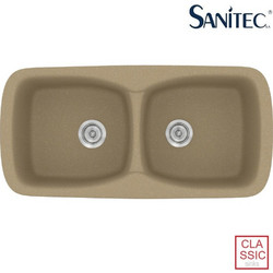 Sanitec Classic 319 Επικαθήμενος Νεροχύτης Γρανίτη Ματ Metallic Cream 93x51cm