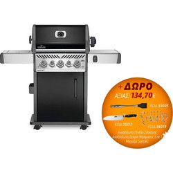 Napoleon Rogue 425 SE Black Ψησταριά Υγραερίου με 3 Εστίες 23.75kW Επιφάνειας 60x45cm