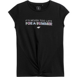 4F Παιδικό T-Shirt Κοντομάνικο Μαύρο HJL22-JTSD010-20S