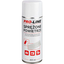 Σπρέι πεπιεσμένου αέρα Pro-Line 400ml για καθαρισμό ηλεκτρονικών, ραπτομηχανών και πληκτρολογίων, με λεπτό ακροφύσιο