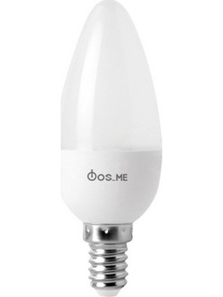 FOS_ME ΛΑΜΠΑ LED 7W C37 E14 560 LUMENS ΘΕΡΜΟ ΦΩΣ ΛΕΥΚΟ 2800Κ 44-04681