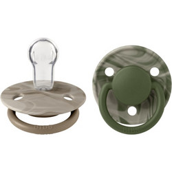BIBS de Lux Πιπίλες Σιλικόνης 0m+ Tie Dye Camo Green 2τμχ